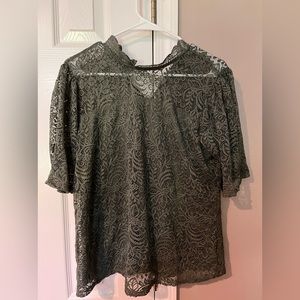 Cute high neck lace blouse with tank underneath.